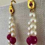 Indian/Pakistani Hyderabadi Jadau Sahara Jhumki Earrings Wedding Bridal Photo 3