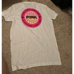 PINK - Victoria's Secret Vs pink small t shirt hot pink round graphics in the back Photo 3