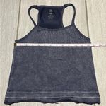 Aura Crop Tank Top Women’s Size M/L Ribbed Stretch Sleeveless | Dark Blue Photo 2