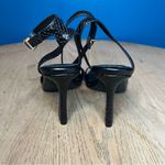 Vince Camuto  Penelopy Black Ankle Strap Emobessed Leather Heels Women’s Size 8 Photo 2