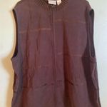 Napa Valley Vintage Patchwork Faux Leather Sweater Vest Brown Vegan 2X Photo 0