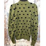 Who What Wear mockneck green polka dot sweater, size XS Photo 4
