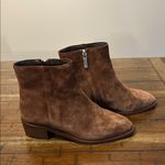 Aquatalia  Chestnut Suede Ankle Booties Size 5 EUC Photo 2