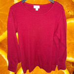 Jaclyn Smith  Red Metallic Sweater Size Large‎ Photo 0
