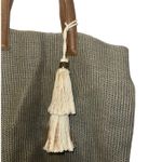 Karma 100% Jute Tote Bag with Tassel detail Gray Photo 2