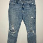 Old Navy  boyfriend mid rise Jeans distressed destroyed acid Wash size 12 Photo 0