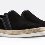 Vince Acker Espadrille Slip-On Sneakers Black Suede Photo 0