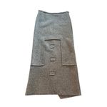 Vintage Y2K Cannisse Virgin Wool Euro Art Midi Long Skirt Gray Sz 8 Avant Photo 1