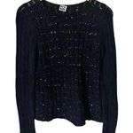 POI BY KRIZIA VINTAGE Black Sweater Sequins Jumper Italy Alpaca 90s 80s 44 Med Photo 0