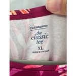 Croft & Barrow  NWT Classic Tee Crew Neck Short Sleeve Shirt Tropical Size XL Red Photo 3