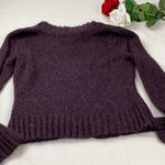 New York And Company  Dark Purple Fuzzy Sweater S Photo 7