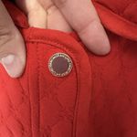 Isaac Mizrahi Live! Quilted Knit Jacquard Long Jacket Rich Red 3X Lightweight Photo 10