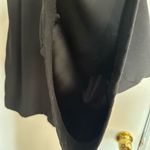 ZARA Sz: M Black Wide Leg Cropped Pull On Sailor Pant Large Button Accent Photo 9