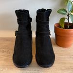 Kate Spade  Sabina Suede Double Buckle Moto Boot Black Size 10 Biker Bikercore Photo 3