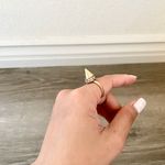 Missguided Gold Rhinestone Pointy Ring 6/6.5 Photo 3