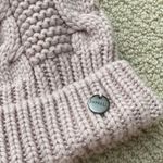 EXPRESS EXRESS Knit Winter Beanie Hat with Pom One Size O/S Pale Pink Like New Clean Photo 2