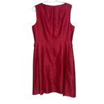 Anne Klein Hot Pink Sleeveless Mini Dress A-Line Stripes Large Party Modest Photo 4