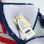 SSLR Bikini Set Halter Side Tie Novelty USA Flag Molded Cups Padded Red Blue XL Photo 2