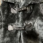 Black Teddy Jacket with Plush Faux Fur and Hood Green Photo 3