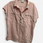 Columbia  Light Pink Button-Down Camp Shirt Photo 0
