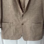 Classic Tan Blazer Carlo ferrini Italian wool with elbow patches Size XL Photo 1