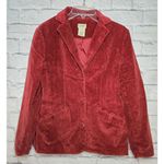 L.L.Bean  red corduroy vintage 90s button blazer coat cotton 4 regular. Photo 0