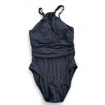 Bleu Rod Beattie  Women Urban Goddess High Neck One-Piece Swimsuit Black Size 4 Photo 2
