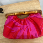 Banana Republic pink and red clutch Photo 7