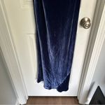 Reformation  Nya Velvet Maxi Dress in Danube Blue and Black Bow Ribbon Straps Photo 3