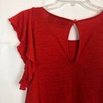 Cynthia Rowley  Womens Top Medium Linen Blend Ruffled Coastal Tomato Girl Beachy Photo 5
