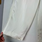 ZARA NWT  The Masculine Low Rise Satin Effect Pants Sz XL Ivory Wide Leg Photo 8