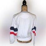 NFL NWT  New England Patriots Womens Fleece Striped Sweatshirt Sweater Pullover M Photo 3