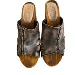 y2k chunky lace up cut out leather Clogs Sandals by Matisse size 9. Brown Photo 3