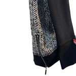 Cynthia Rowley  Pullover Top Side Zippers Mixed Media Tweed Sweatshirt Sweater Photo 2