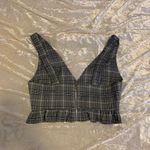 Grey plaid two piece outfit Gray Photo 2