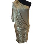 Jill Stuart  Gold One Shoulder Bodycon Dress Photo 1