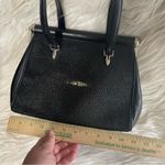 Mystique Collection Genuine Stingray Skin Black
Leather Handbag Vintage Purse Black Photo 4