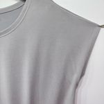 Double Zero Pale Gray Knot Front Short Sleeve Top Women’s Size Large Photo 3