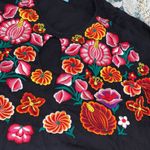 Judith March black floral embroidered swim cover top size small oversized Photo 5