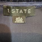 1. State NWOT  Sz L Navy Blue Boho Tier Skirt Baby Doll Holiday Cocktail Dress Photo 9