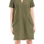 Max Studio Olive Green linen blend Dress Photo 0