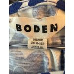 Boden Filigree Florrie Floral Short Sleeve Midi Jersey Dress White/Blue 16 Photo 2