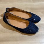 White Mountain  Navy Blue Suede Bow Ballet Flats Women's Size 11 Photo 3