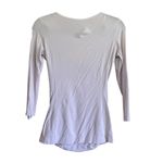 Theory  Pale Lavender Cropped Sleeve Knit Top Size Small Photo 5