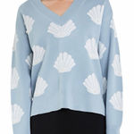 English Factory Shell Pearl Chunky Sweater sky blue white size XS NEW Photo 0