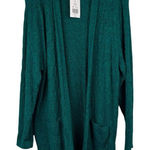kim rogers New! NWT  Green Marble Cable Cardigan 2X Photo 0
