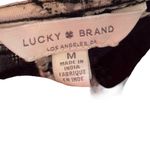 Lucky Brand Black White Hippie Boho Eclectic Embroidered Paisley Corset Tank Top Photo 5