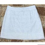 Sharagano White Cotton Summer Casual Dress Creamy Eyelet Lined Mini Skirt Size 4 Photo 6