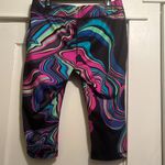 FILA  | Sport Running Multicolored Rainbow Wave Capri Leggings Size Large Photo 4