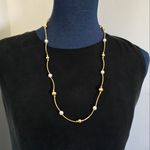 Boutique Gold Necklace with Pearl and Gold Beads Photo 2